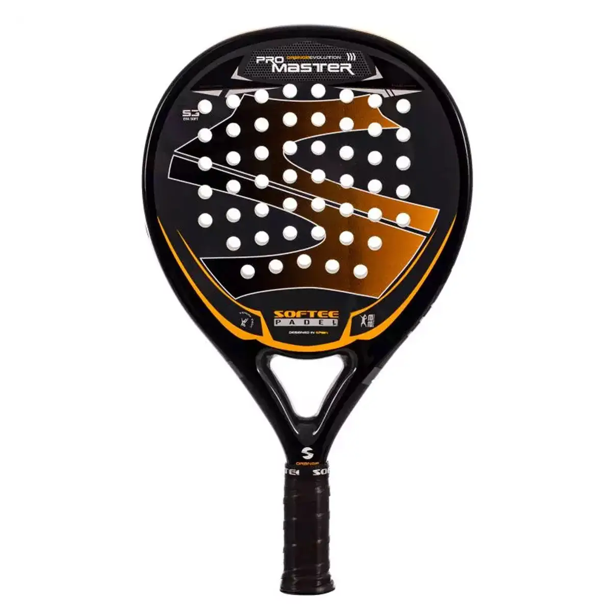 Pala de Pádel de la marca Softee Pro Master modelo Evolution Naranja