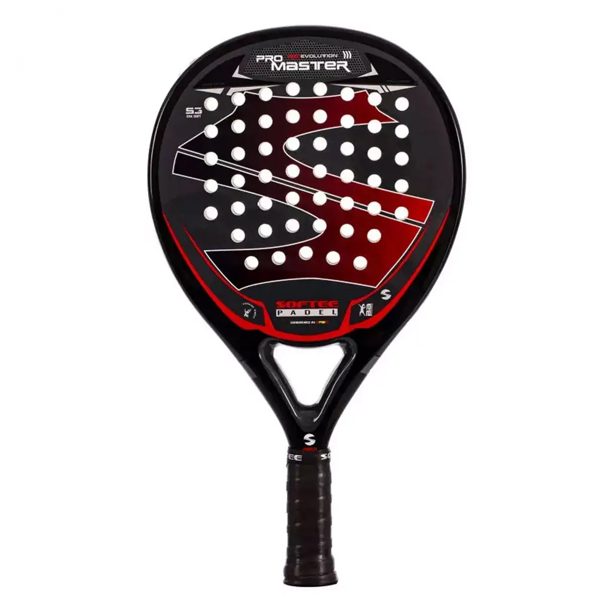 Pala de Pádel de la marca Softee Pro Master modelo Evolution Roja